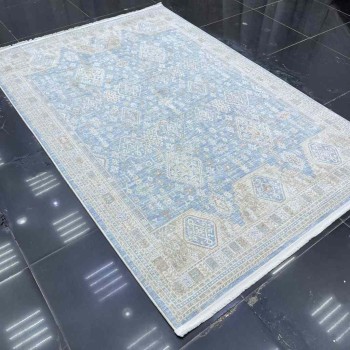 سجاد بوهيمي تركي جاليري F536CT11 سماوي كريم مقاس 250*350
