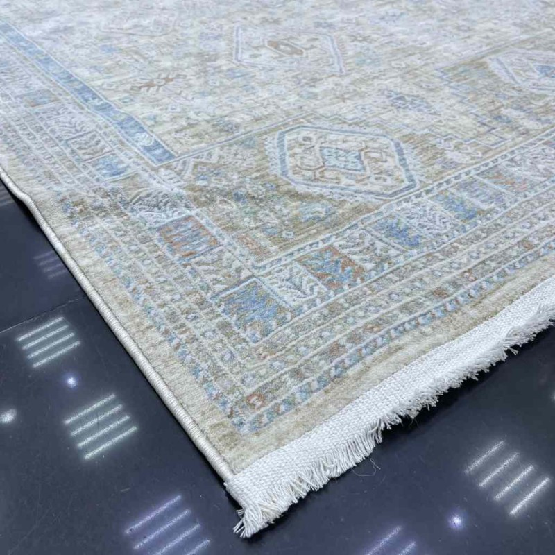 سجاد بوهيمي تركي جاليري F536CT11 كريم بيج مقاس 80*150