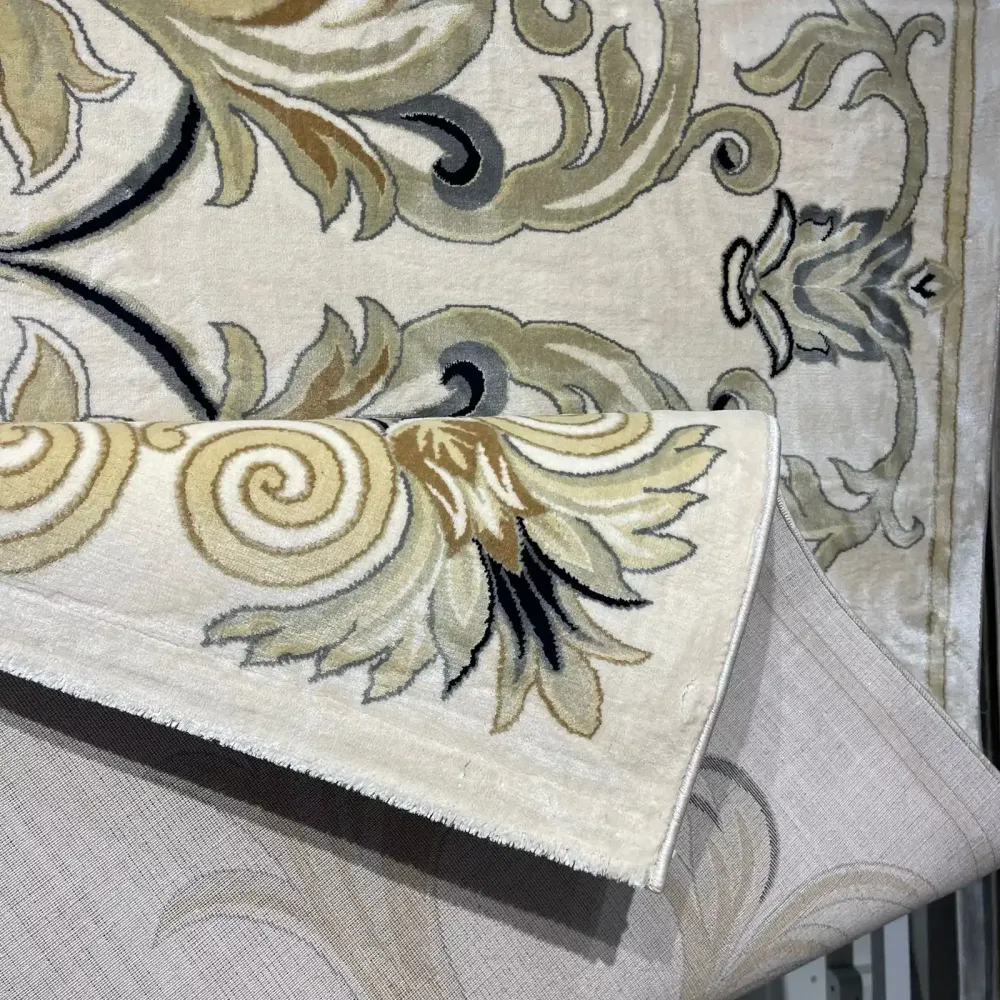 سجاد تركي لمينا نقش فرنسي 40844A كريم مقاس 100*200