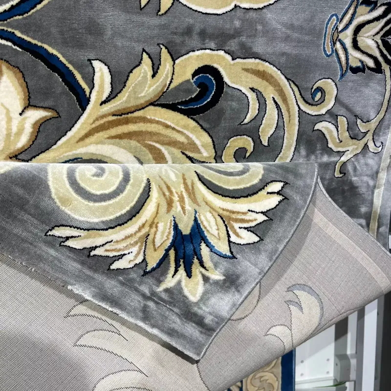 سجاد تركي لمينا نقش فرنسي 40844A رصاصي مقاس 250*350