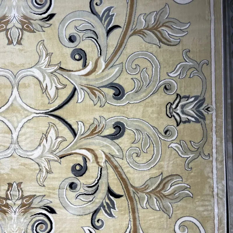 سجاد تركي لمينا نقش فرنسي 40844A ذهبي مقاس 400*600