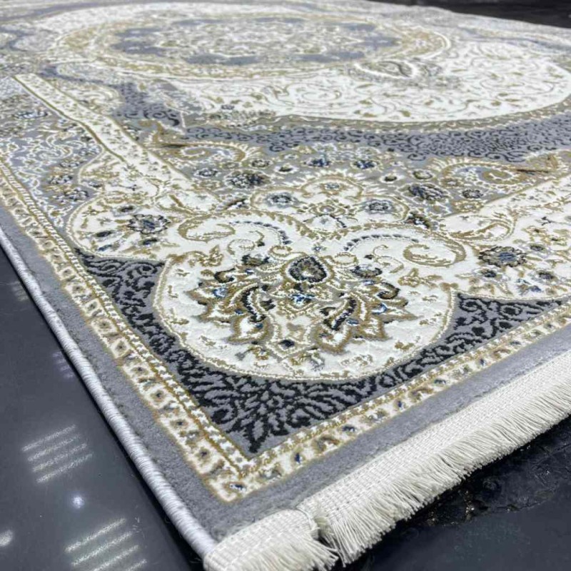 سجاد نجلة تركي كلاسيك ناعم NC63B رصاصي مقاس 300*500