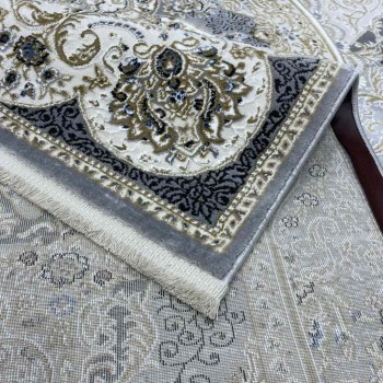 سجاد نجلة تركي كلاسيك ناعم NC63B رصاصي مقاس 250*350