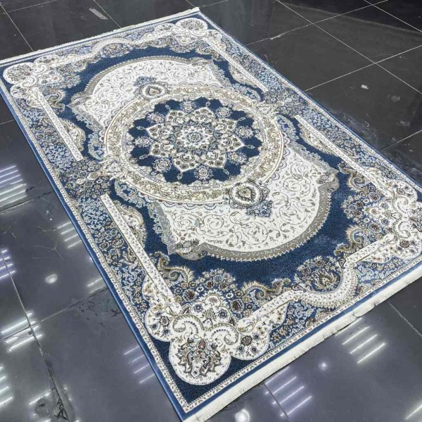 سجاد نجلة تركي كلاسيك ناعم NC63B سماوي مقاس 150*230