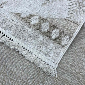 سجاد خيش تركي اوكفيل OF989A ذهبي كريم مقاس 300*400