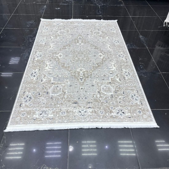 Turkish Oceanus Carpet 05961B Blue Beige Size 100*200