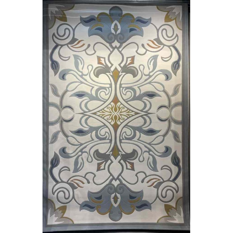 سجاد تركي بالاس S0190A ابيض سماوي مقاس 150*230