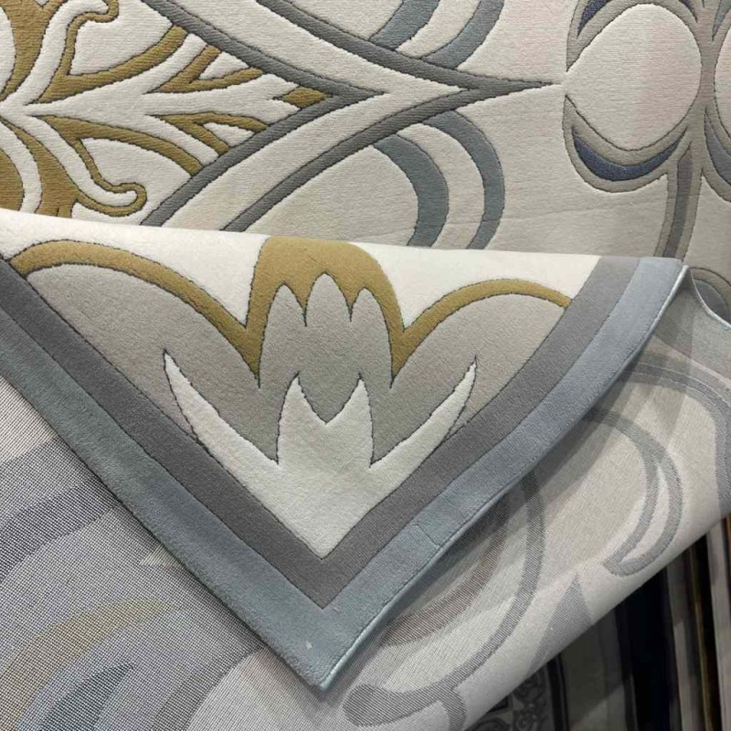 سجاد تركي بالاس S0190A ابيض سماوي مقاس 150*230