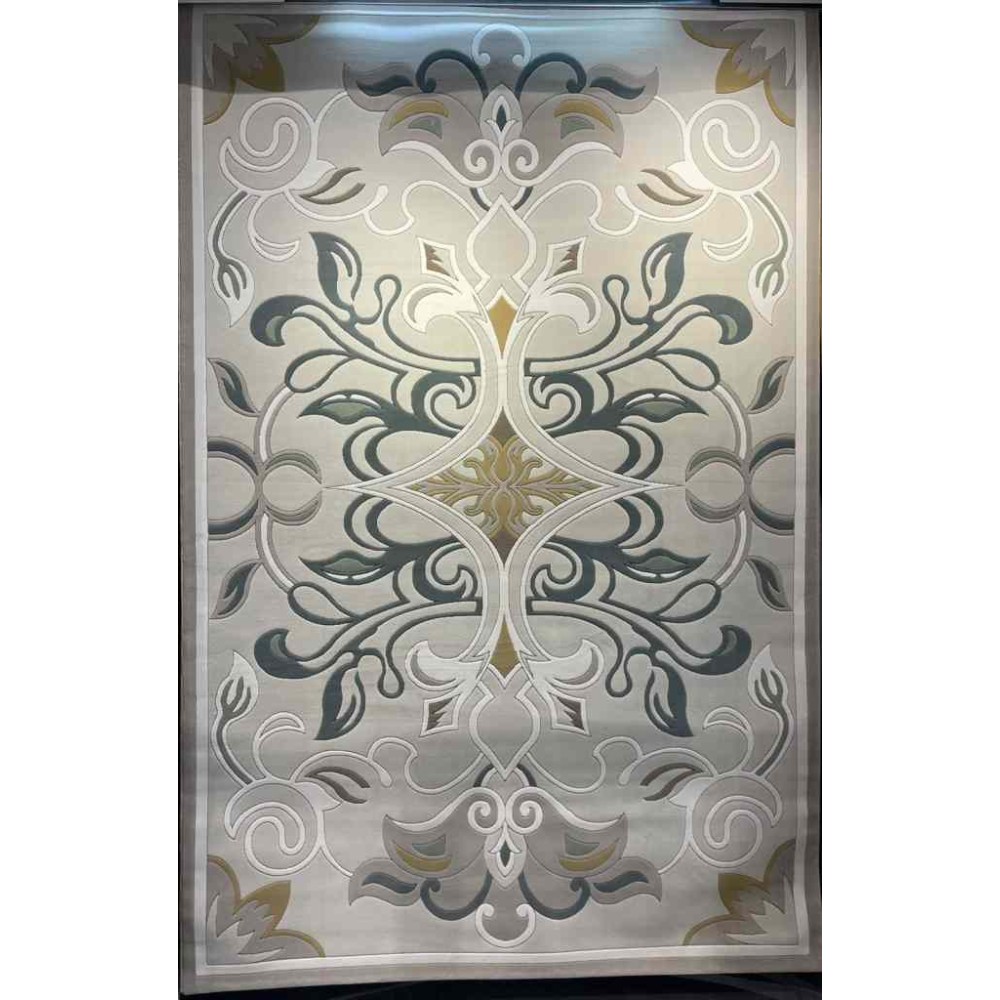 سجاد تركي بالاس S0190A  ابيض رصاصي مقاس 400*400