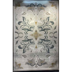 سجاد تركي بالاس S0190A  ابيض رصاصي مقاس 400*600