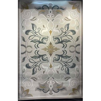 سجاد تركي بالاس S0190A  ابيض رصاصي مقاس 400*600