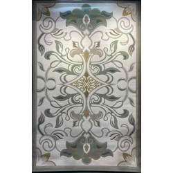 سجاد تركي بالاس S0190A  ابيض اخضر مقاس 400*400