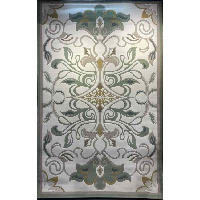 سجاد تركي بالاس S0190A ابيض اخضر مقاس 100*400 سجاد تركي بالاس S0190A ابيض اخضر مقاس 100*400