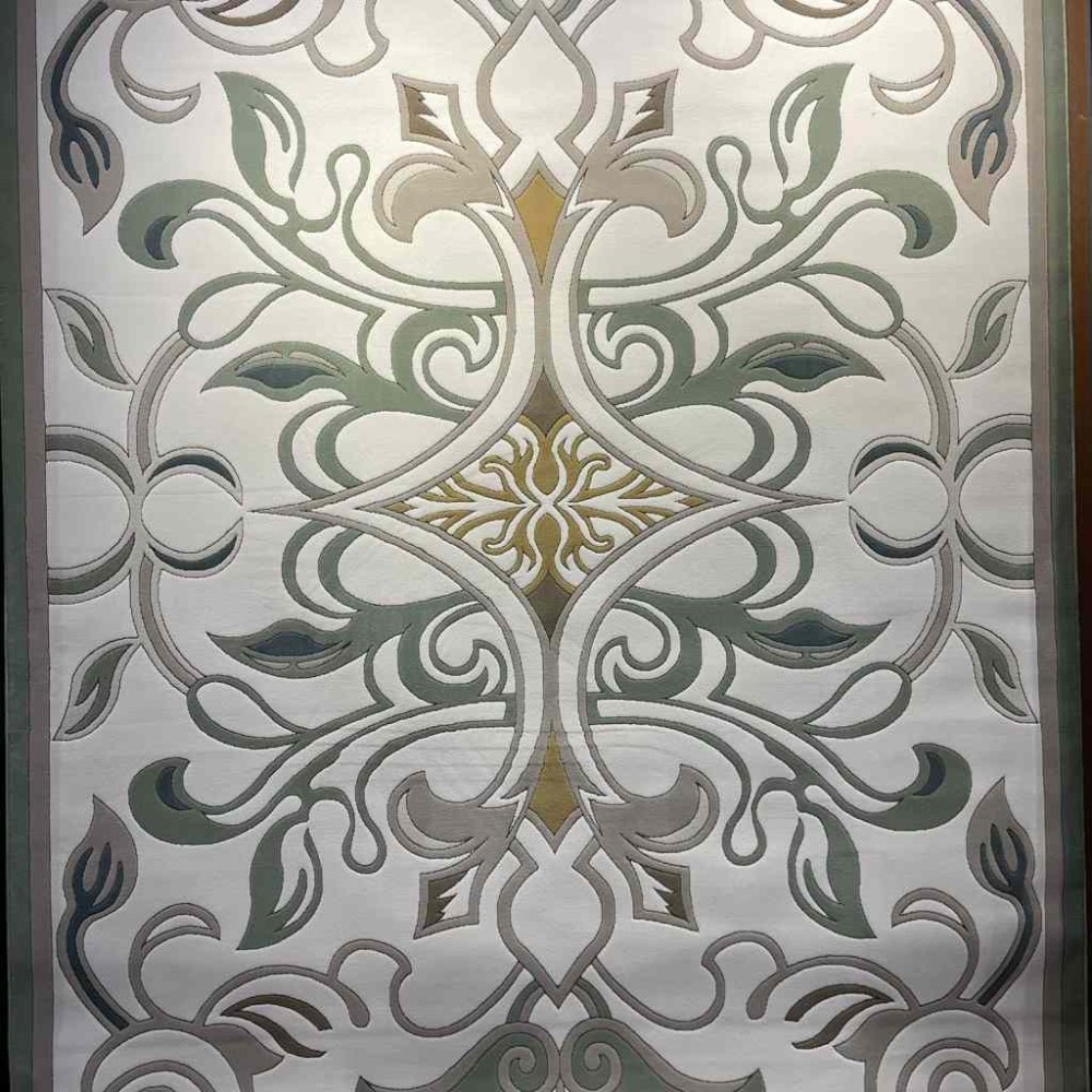 سجاد تركي بالاس S0190A  ابيض اخضر مقاس 400*400
