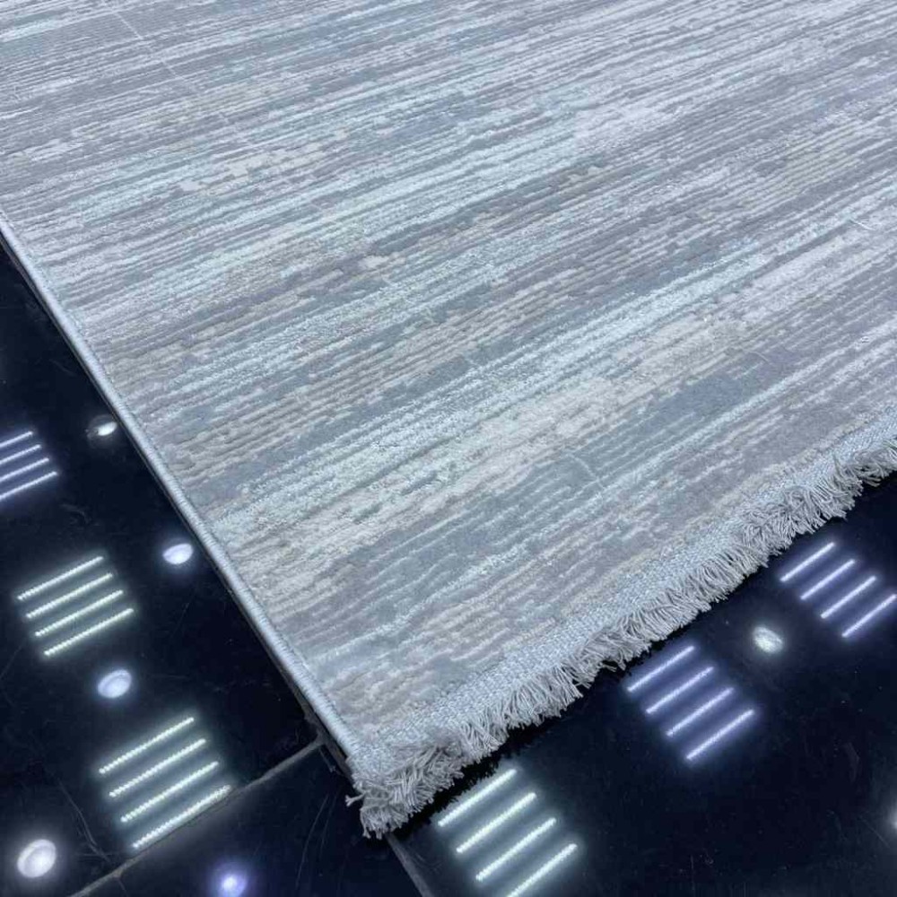 سجاد بيرل تركي 26815A رصاصي ابيض مقاس 100*200