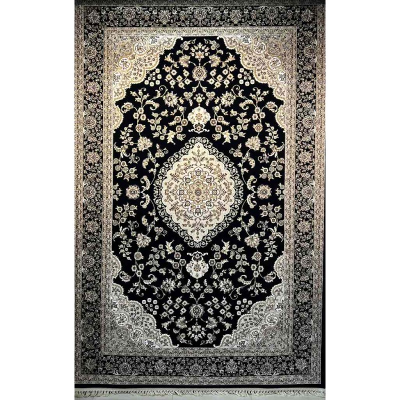 سجاد تركي صفوان كلاسيك سميك ناعم 40571 كحلي مقاس 250*350