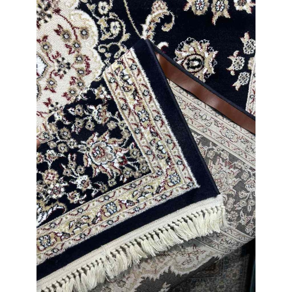 سجاد تركي صفوان كلاسيك سميك ناعم 40571 كحلي مقاس 300*400