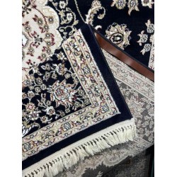 سجاد تركي صفوان كلاسيك سميك ناعم 40571 كحلي مقاس 300*400