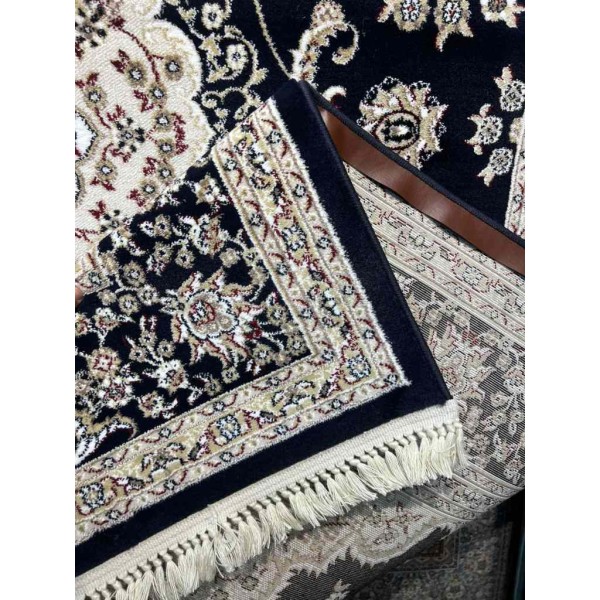 سجاد تركي صفوان كلاسيك سميك ناعم 40571 كحلي مقاس 200*300