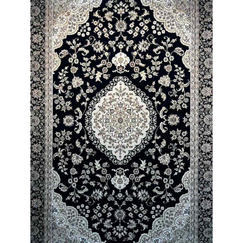 سجاد تركي صفوان كلاسيك سميك ناعم 40571 كحلي مقاس 250*350