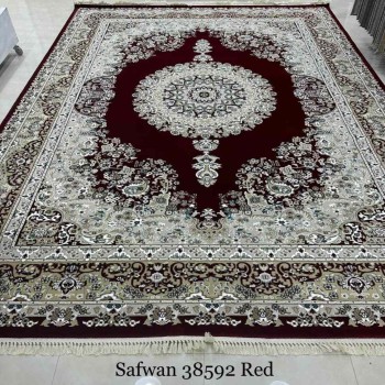 سجاد تركي صفوان كلاسيك سميك ناعم 38592 احمر مقاس 200*300
