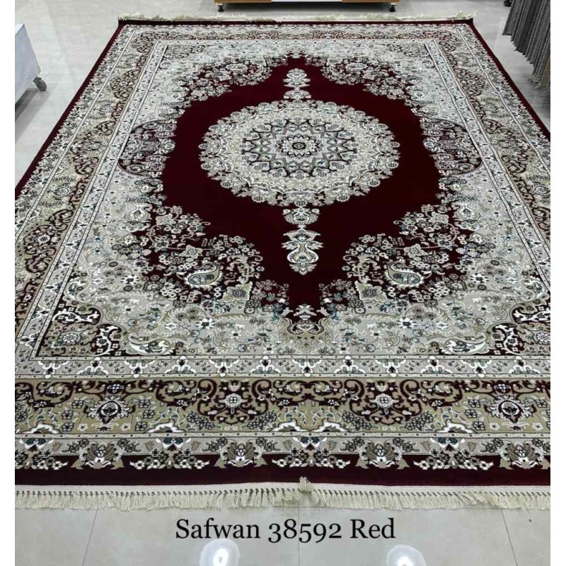 سجاد تركي صفوان كلاسيك سميك ناعم 38592 احمر مقاس 250*350