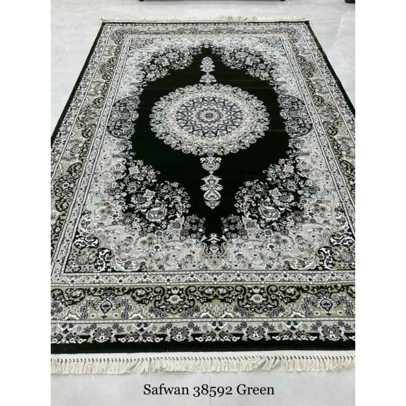 سجاد تركي صفوان كلاسيك سميك ناعم 38592 اخضر مقاس 250*350