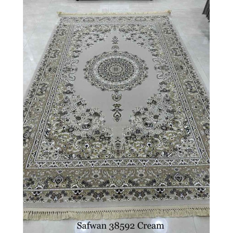 سجاد تركي صفوان كلاسيك سميك ناعم 38592 كريم مقاس 250*350
