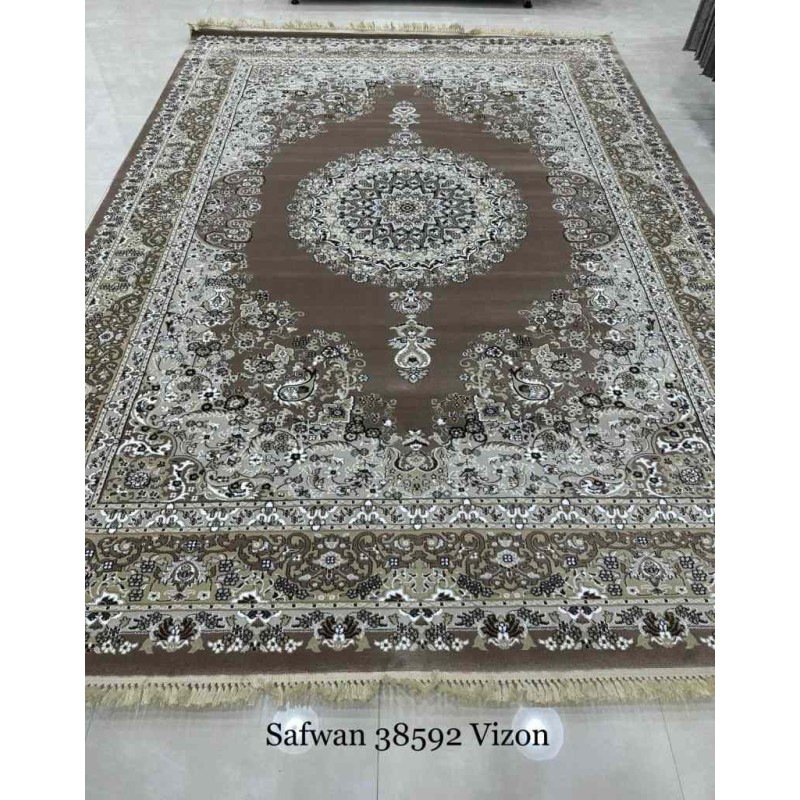 سجاد تركي صفوان كلاسيك سميك ناعم 38592 فيزون مقاس 250*350