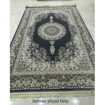 سجاد تركي صفوان كلاسيك سميك ناعم 38592 رصاصي مقاس 100*300