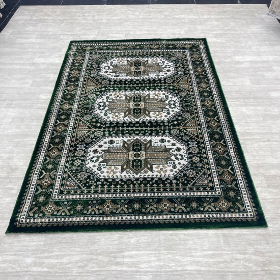 Modern Turkish diamond carpets 10940A green size 200*30