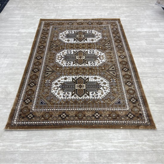 Modern Turkish diamond carpets 10940A Light brown size 100*200