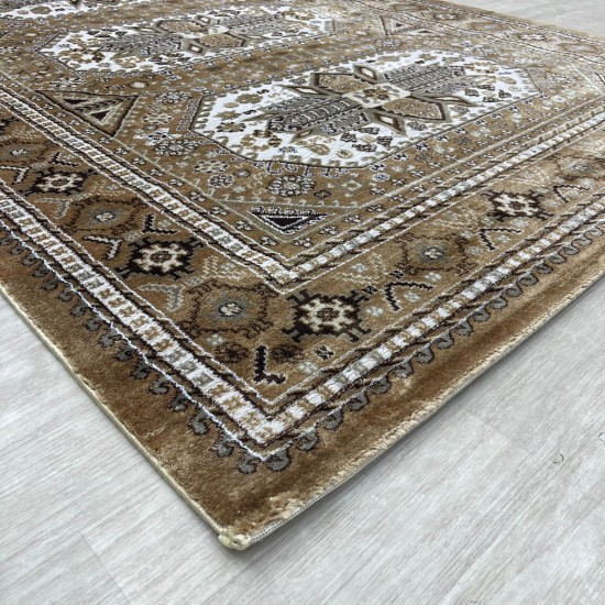 سجاد تركي الماس مودرن 10940A بني فاتح مقاس 250*350