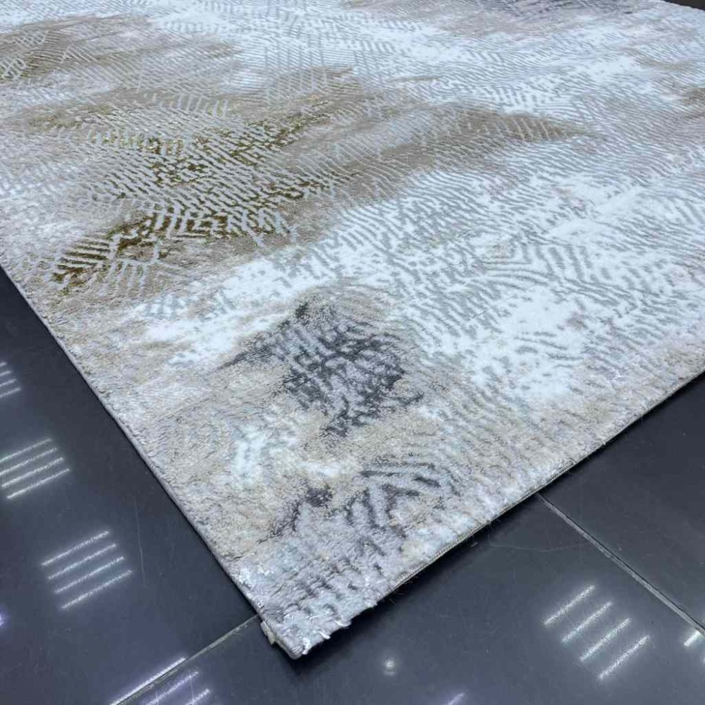 سجاد الماس تركي مودرن 30020A رصاصي ذهبي 150*220