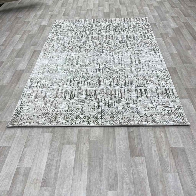 سجاد الماس تركي مودرن 35005A بيج اخضر 200*300