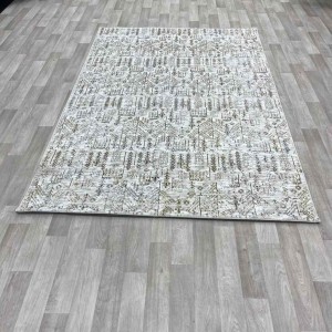 سجاد الماس تركي مودرن 35005A بيج ذهبي 150*220