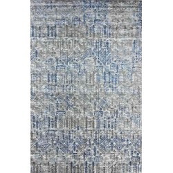 سجاد الماس تركي مودرن 35005A رمادي سماوي 150*220