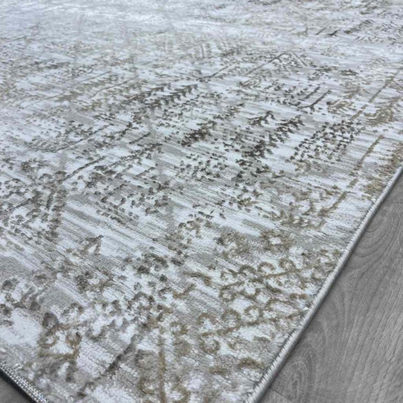 سجاد الماس تركي مودرن 35005A بيج ذهبي 150*220
