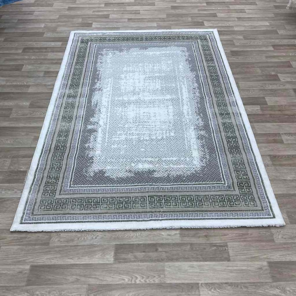 سجاد الماس تركي مودرن 30081B رمادي اخضر 200*300
