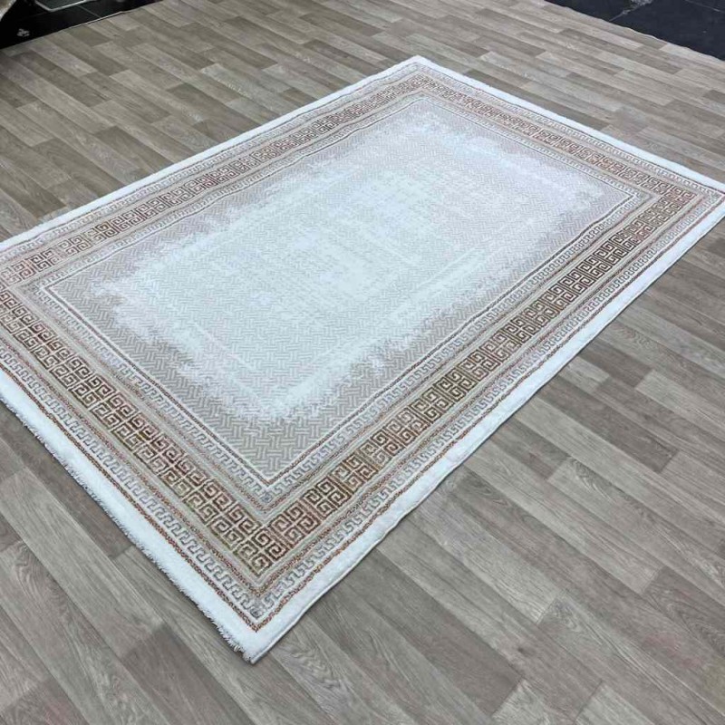 سجاد الماس تركي مودرن 30081B فيزون برتقالي 250*350