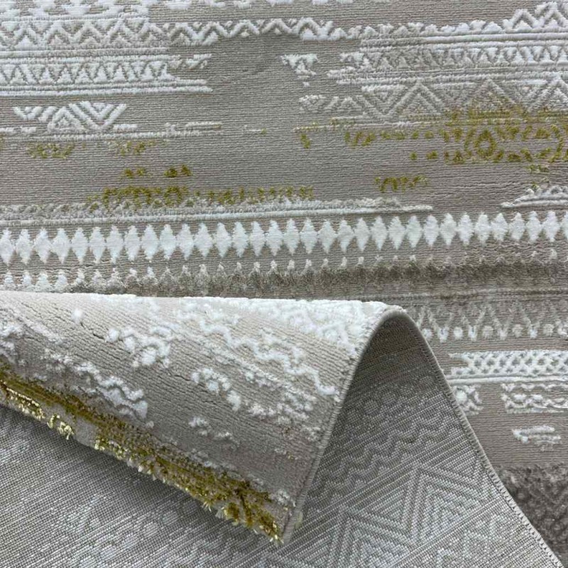 سجاد الماس تركي مودرن 30096A فيزون ذهبي 300*400