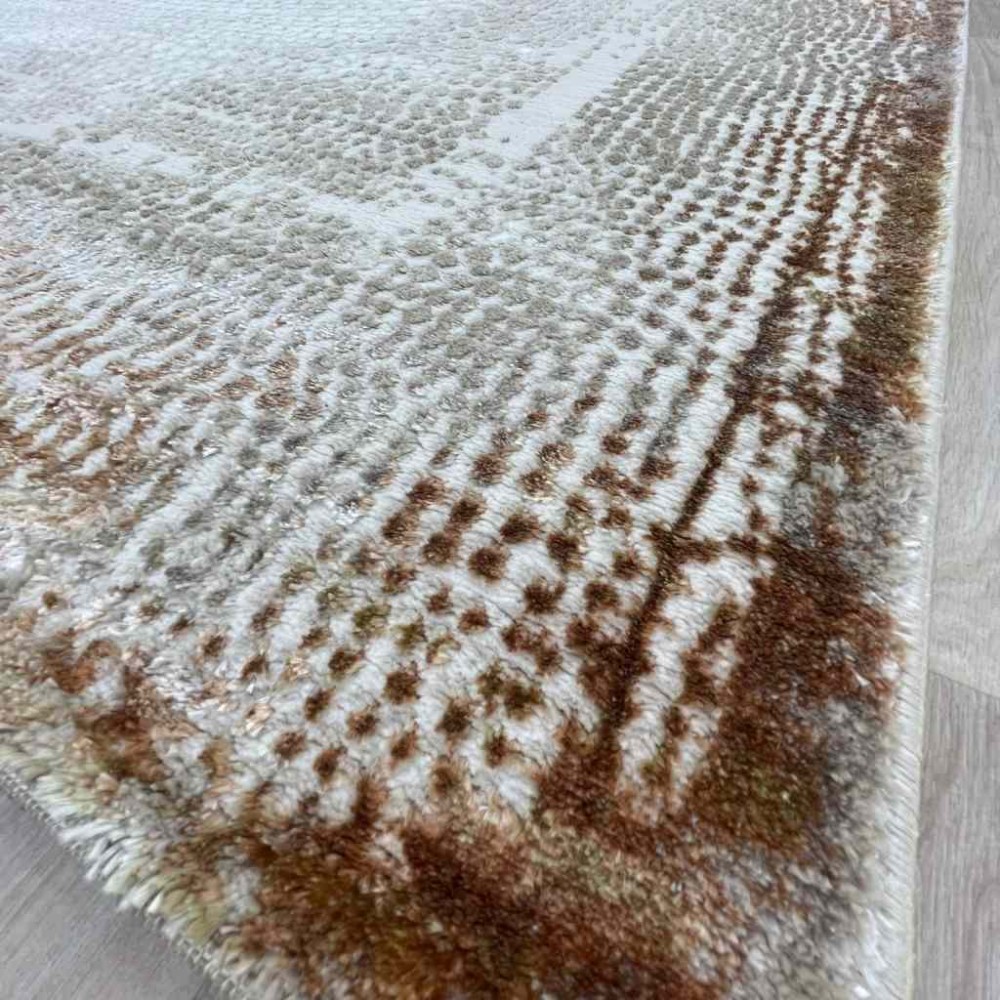 سجاد الماس تركي مودرن 30108A فيزون برتقالي 150*220