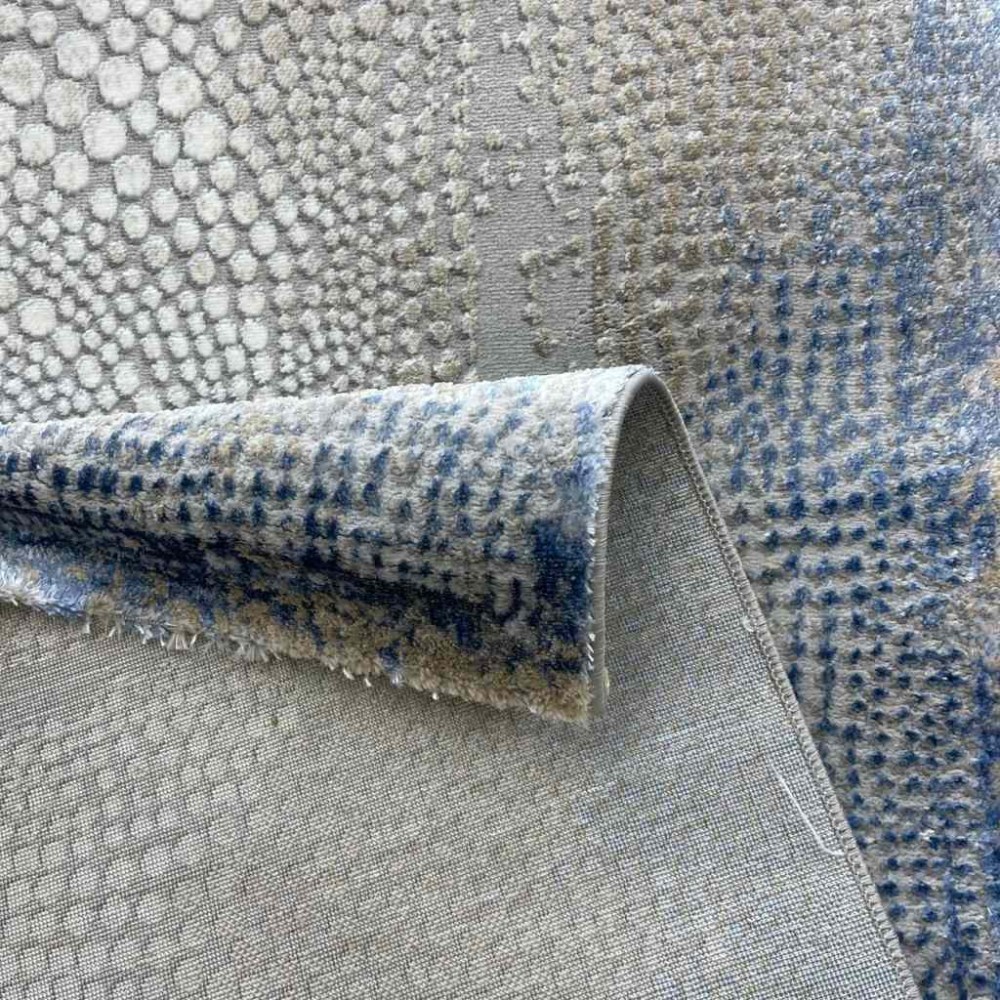 سجاد الماس تركي مودرن 30108A فيزون سماوي 150*220