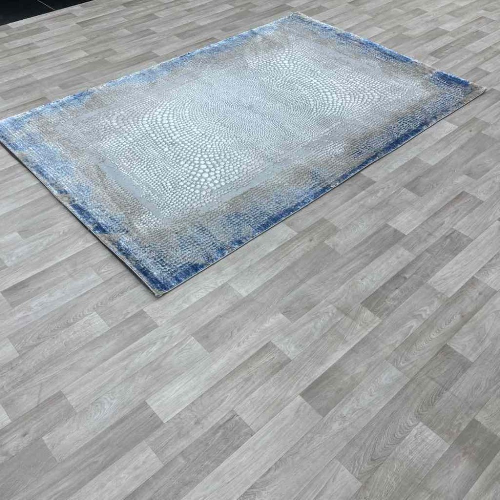 سجاد الماس تركي مودرن 30108A فيزون سماوي 150*220