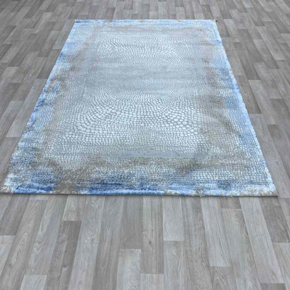 سجاد الماس تركي مودرن 30108A فيزون سماوي 150*220