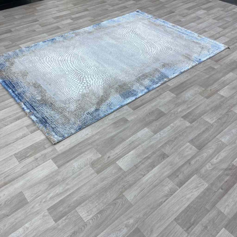 سجاد الماس تركي مودرن 30108A فيزون سماوي 150*220