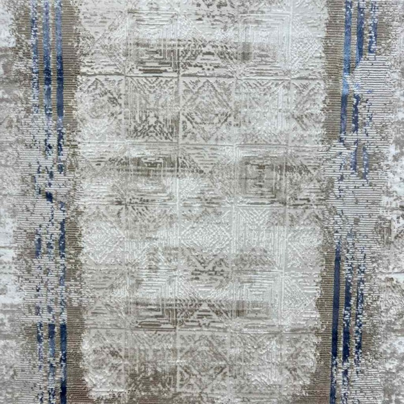 سجاد تركي الماس مودرن 30004D بيج سماوي مقاس 200*300