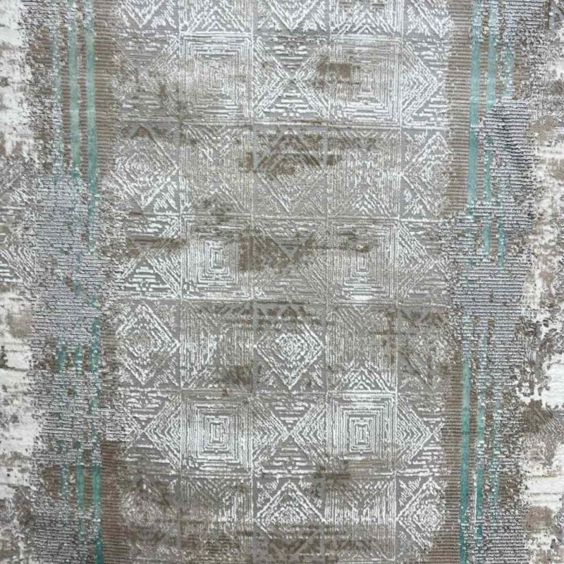 سجاد تركي الماس مودرن 30004D رمادي تركواز مقاس 200*300