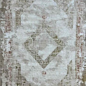 سجاد الماس تركي مودرن 30009A كريم برتقالي 150*220