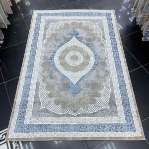 سجاد الماس تركي مودرن 30055B رمادي ازرق 100*300